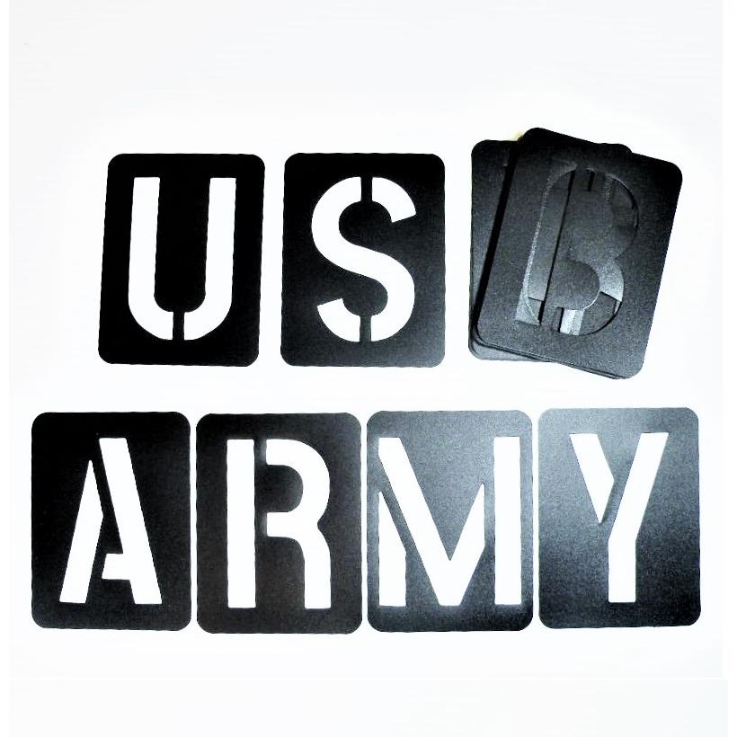 ステンシル シート 大きいサイズ 42枚 + 1枚 セット 本格派 アーミー