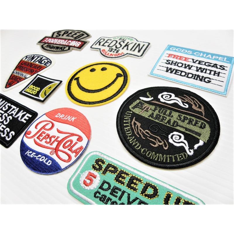 刺繍 ワッペン 10点 セット アメカジ ビンテージ スマイル くん