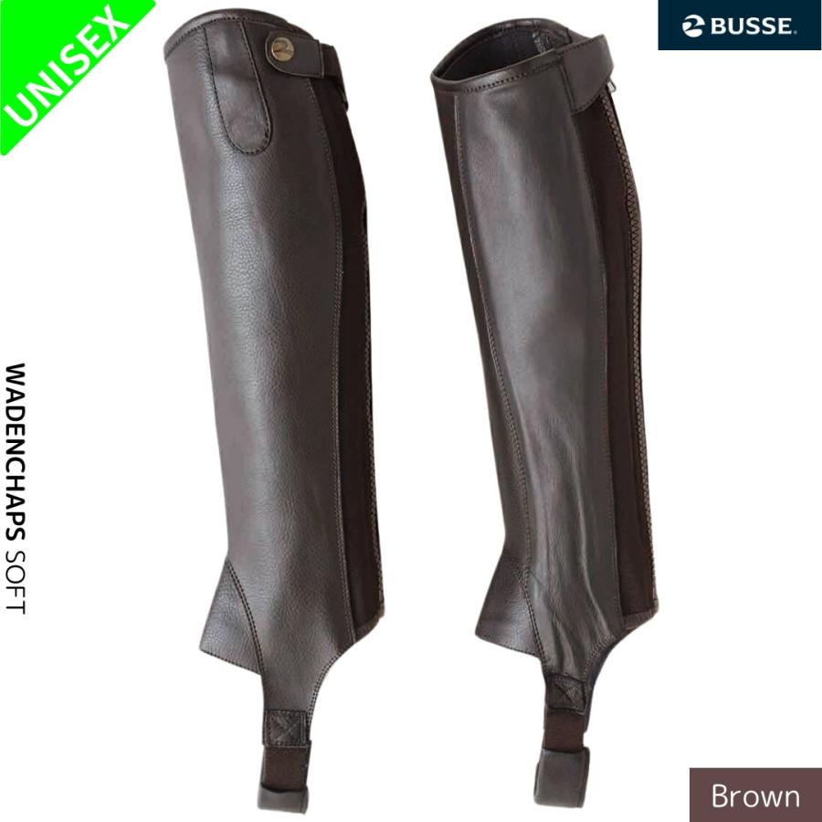 乗馬用品 BUSSE ソフト ハーフ チャップス ブラウン 乗馬 馬具 : 乗馬 