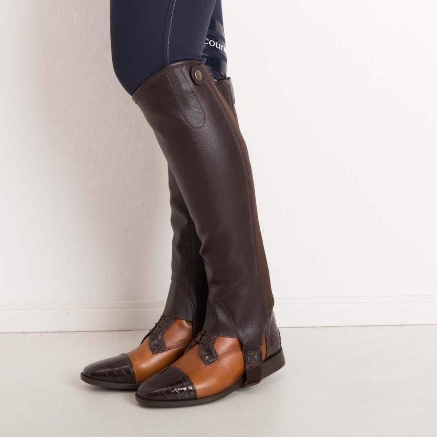 乗馬用品 BUSSE ソフト ハーフ チャップス ブラウン 乗馬 馬具 : 乗馬 