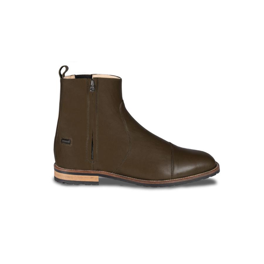 乗馬用品 Cavallo フィールド 本革 ショートブーツ ファンゴブラウン 