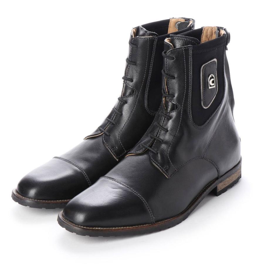 乗馬用品 Cavallo パドックスポーツ 本革 ショートブーツ ブラック  