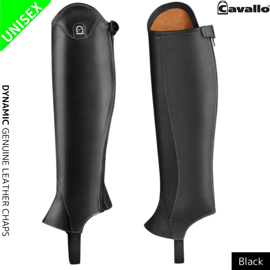 最前線の 乗馬用品 送料無料 Cavallo ダイナミック 本革 チャップス ブラック 乗馬 馬具, フタバマチ c26fcd3c