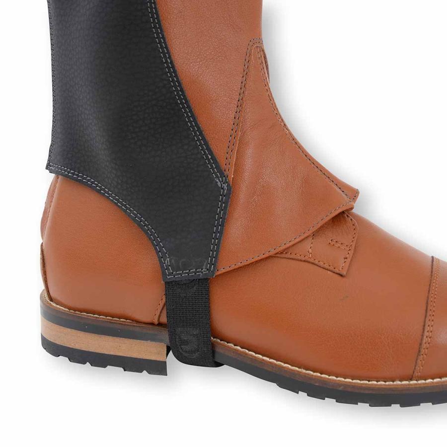 乗馬用品 Cavallo ダイナミック 本革 チャップス ブラック 乗馬