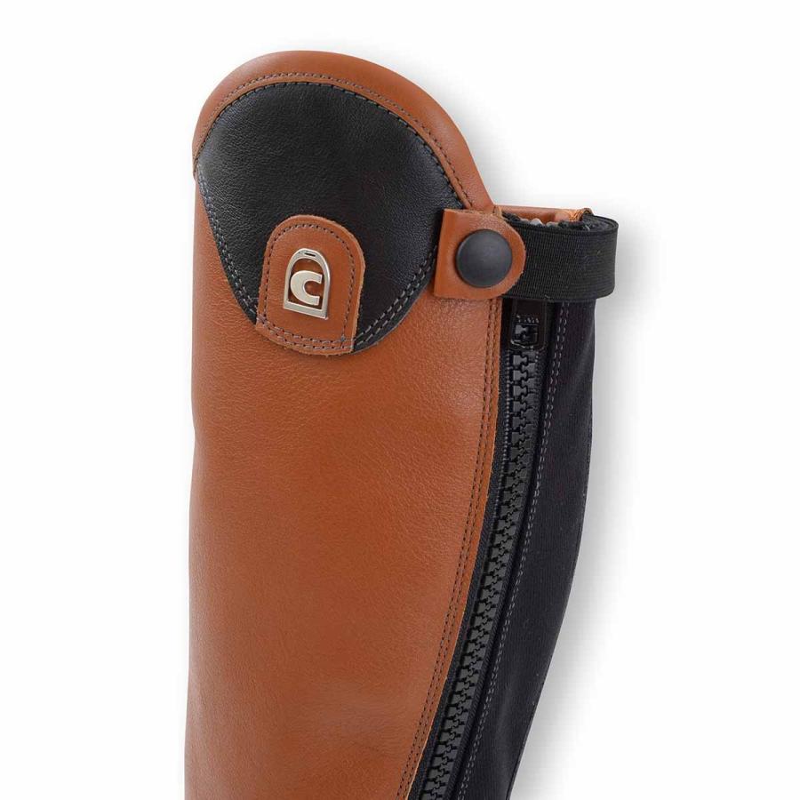 乗馬用品 Cavallo ダイナミック 本革 チャップス ブラック 乗馬 馬具