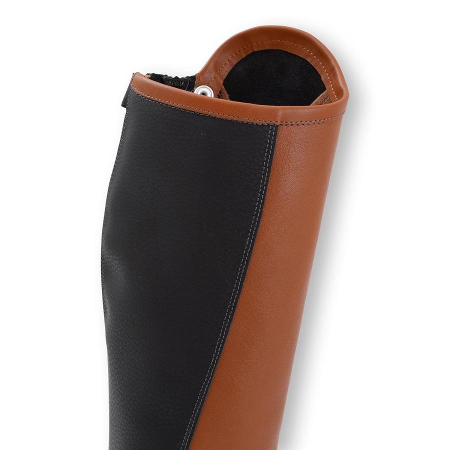 乗馬用品 Cavallo ダイナミック 本革 チャップス ブラック 乗馬 馬具