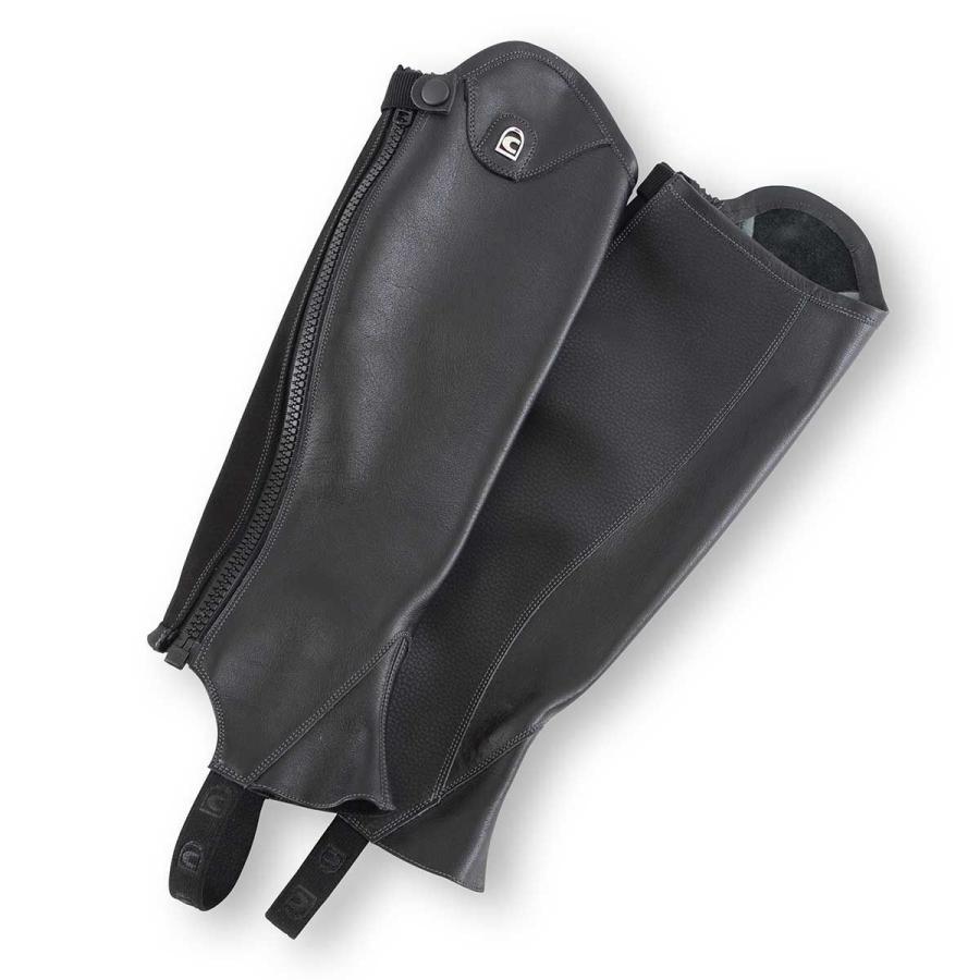 【未使用品】カバロ　ダイナミックチャップス　本革　黒　サイズXEK 乗馬用品 Cavallo ダイナミック 本革 チャップス ブラック 乗馬 馬具