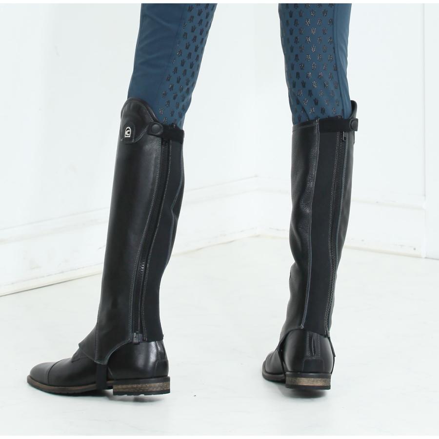 乗馬用品 Cavallo ダイナミック 本革 チャップス コニャック 乗馬 馬具 