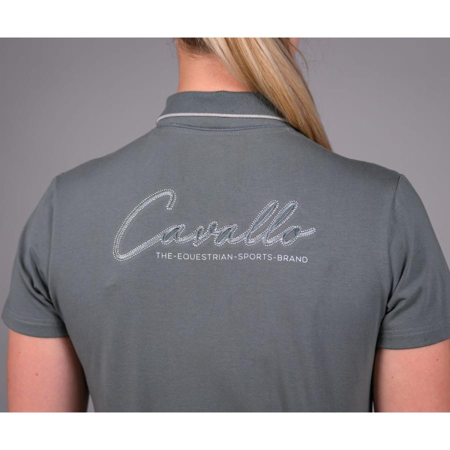 乗馬用品 Cavallo カヴァルネマ コットン ジャージー ポロシャツ 半袖