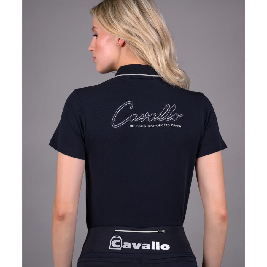 乗馬用品 Cavallo カヴァルネマ コットン ジャージー ポロシャツ 半袖