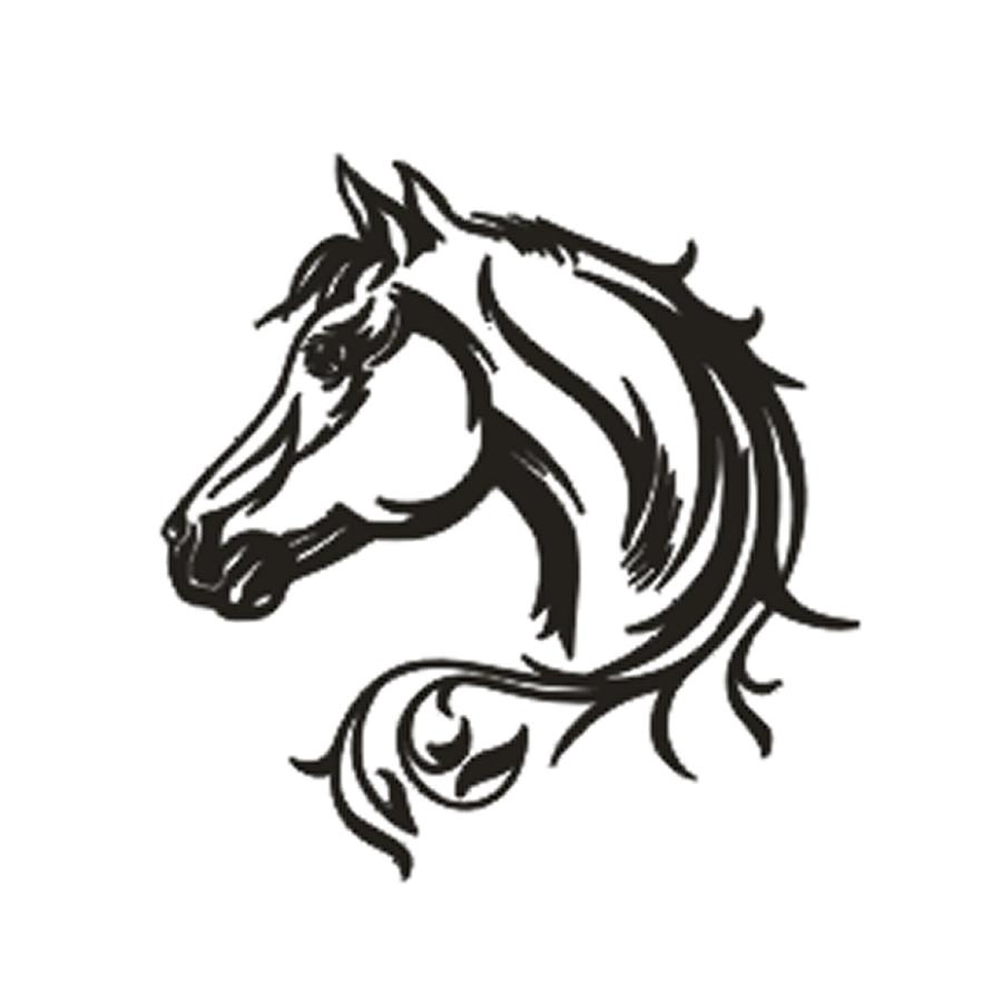 乗馬用品 ホースステッカー（馬の横顔） ブラック 乗馬 馬具｜jothes｜02
