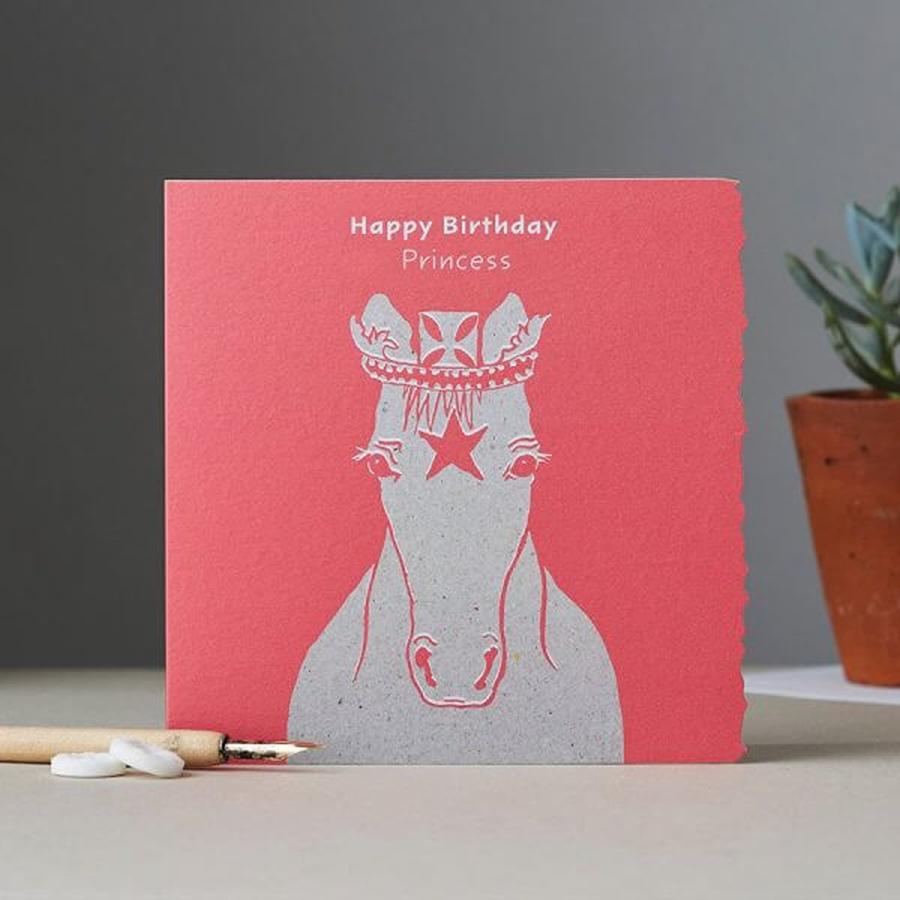 乗馬用品 Deckled Edge カラー ブロック グリーティングカード Happy Birthday／Red 乗馬 馬具｜jothes｜02