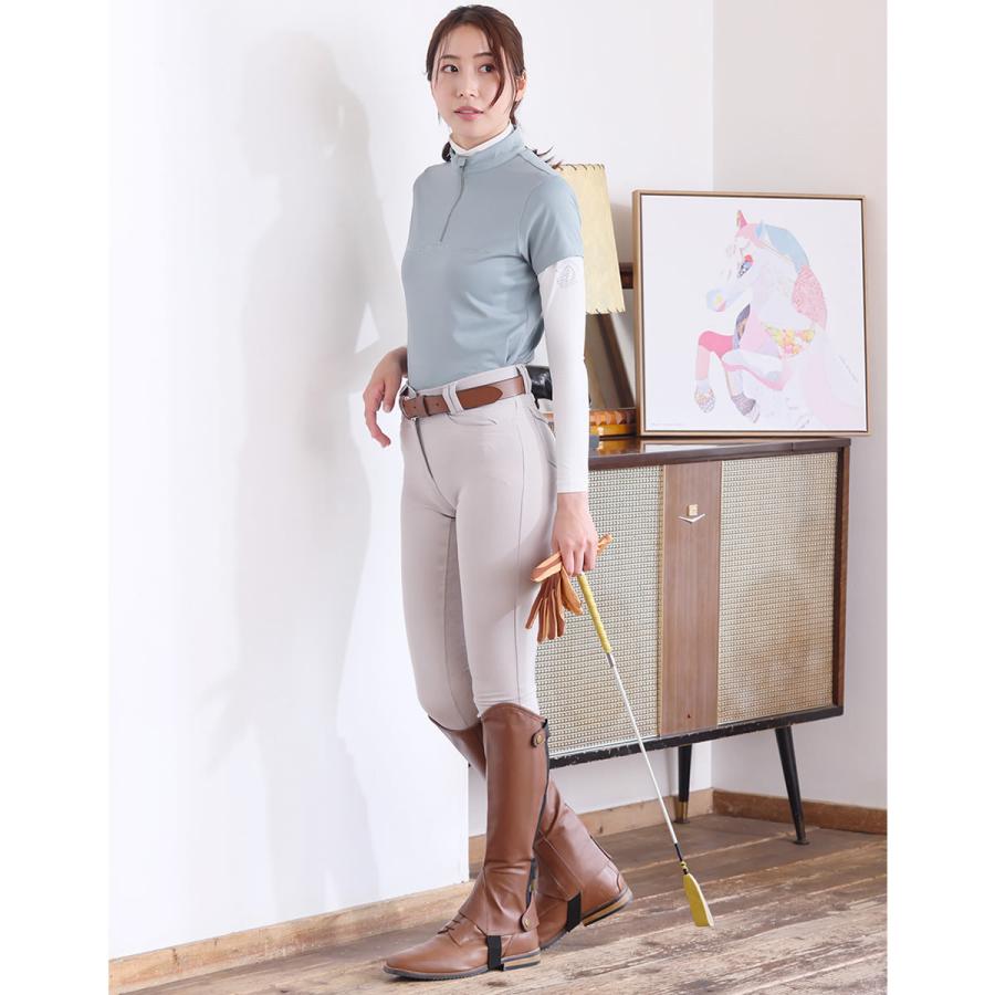 乗馬用品 EQULIBERTA バックファスナー 編み上げ 本革 ショートブーツ