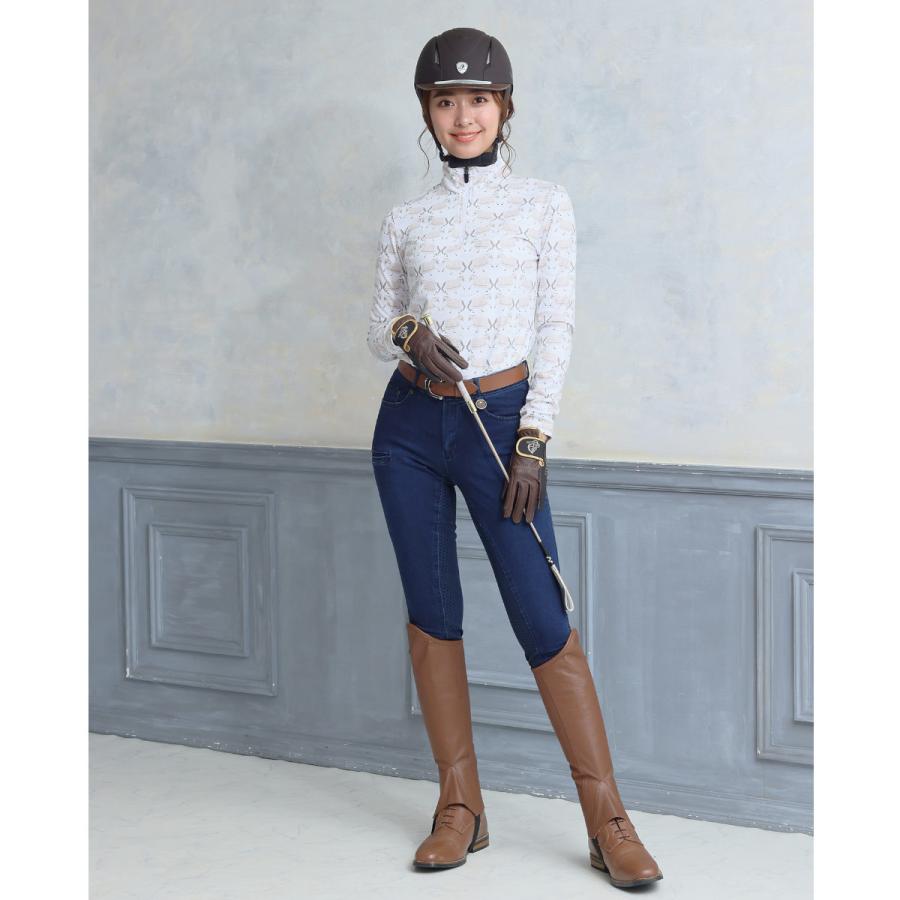 乗馬用品 EQULIBERTA ソフトレザーハーフチャップス ブラック 乗馬 
