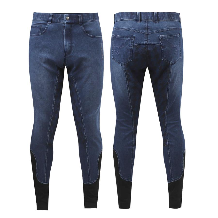 乗馬用品 EQULIBERTA デニム キュロット フルグリップ メンズ ダーク