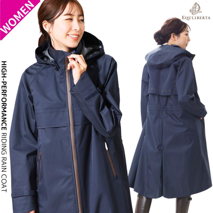 乗馬用品 EQULIBERTA 高機能 ライディングレインコート 乗馬 馬具