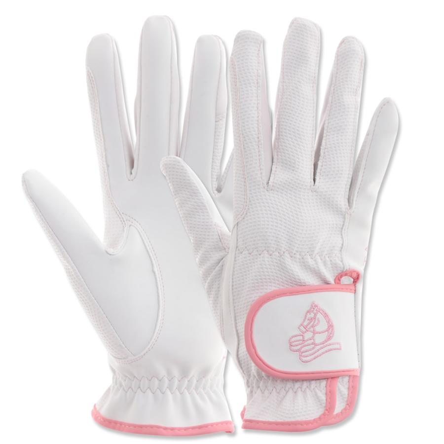 7周年記念イベントが 乗馬用品 Equliberta 高機能タイトフィット合皮グローブ ホワイト ピンク 乗馬 馬具 Wantannas Go Id