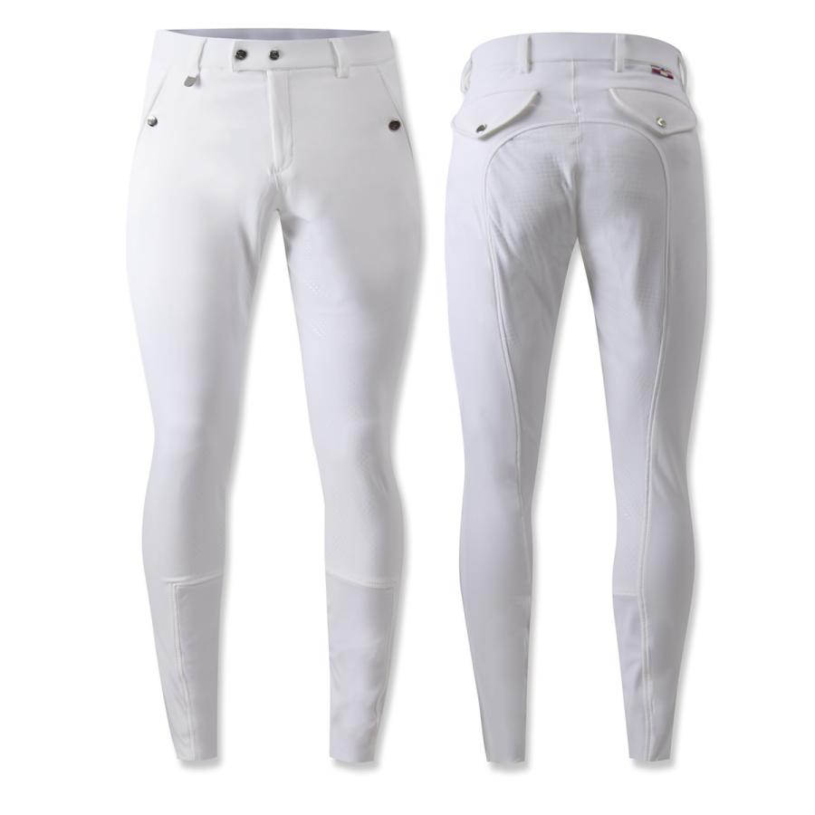 乗馬用品 horze グランプリ キュロット フルグリップ メンズ ホワイト