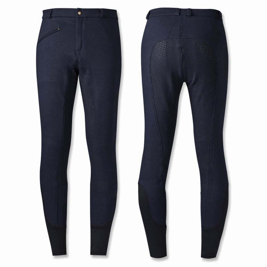 乗馬用品 シリコンビギナーキュロット フルグリップ メンズ ネイビー 乗馬 馬具 | 