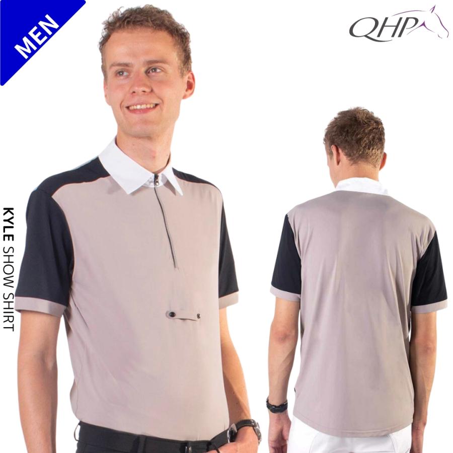 乗馬用品 QHP カイル ショーシャツ メンズ 乗馬 馬具 : 乗馬用品専門店