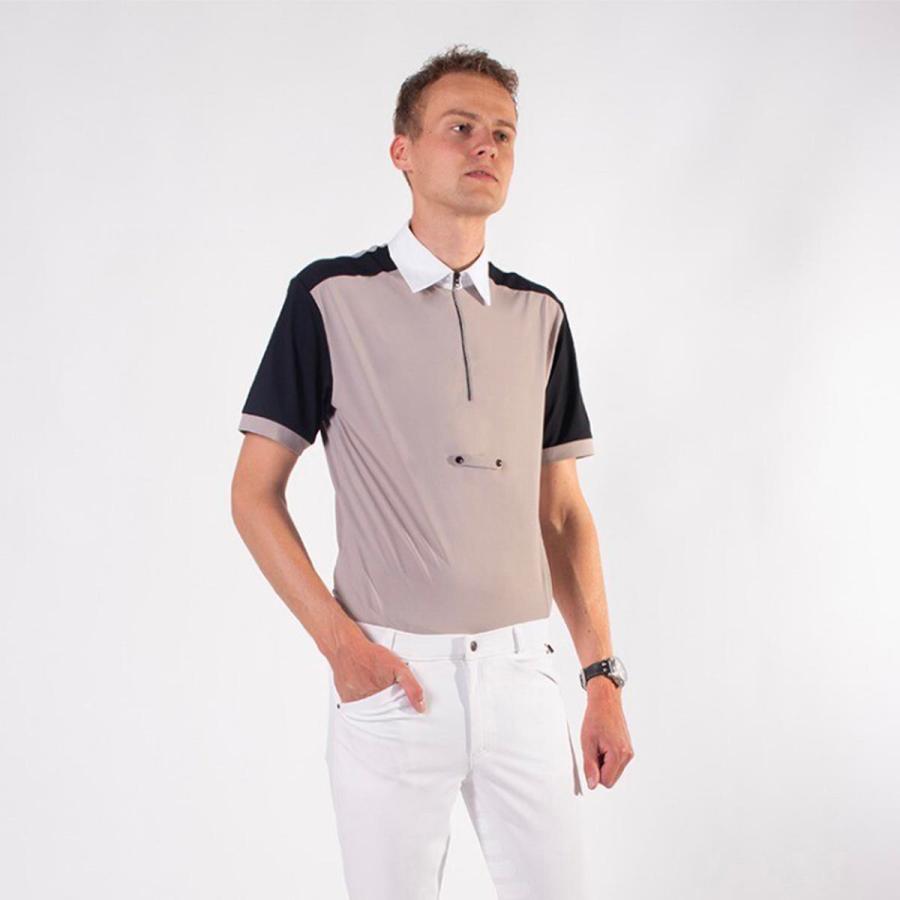 乗馬用品 QHP カイル ショーシャツ メンズ 乗馬 馬具 : 乗馬用品