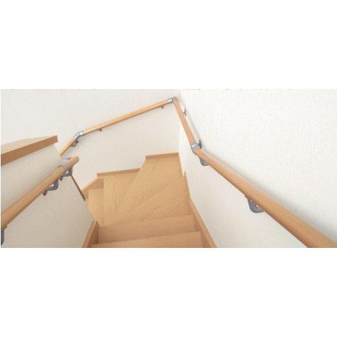 高知インター店 手すり 階段 住宅用 曲がり階段35mm手すりセット 手すり棒太さ 35mm 手すり棒カラー ｍオーク 金物カラー シルバー 魅了 Mesquita Rj Gov Br