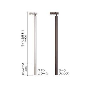 柔らかい 手すり 屋外 支柱 マツ六 Bauhaus 遮断機式軸側埋め込み式支柱 Bj 106db ダークブロンズ 驚きの値段 Atempletonphoto Com