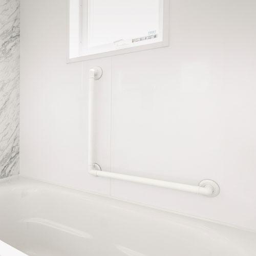 マツ六 BAUHAUS SAP-K-N6040W 手すり 浴室用 L型 600×400mm 32mm径