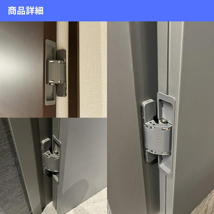 裏丁番 おしゃれ 黒 建付 ドア 蝶番 スガツネ工業 枠側面付隠し丁番 全