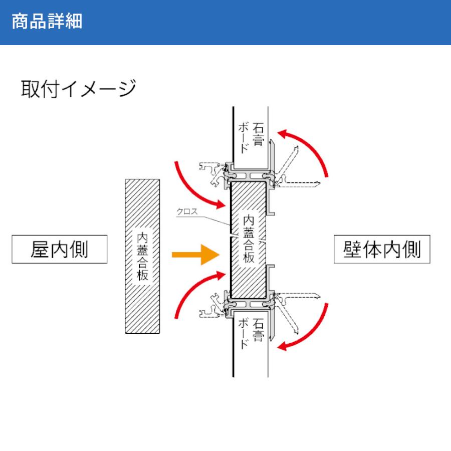 フクビ 壁用点検口枠W-10 品番：W920W｜joule-plus｜03