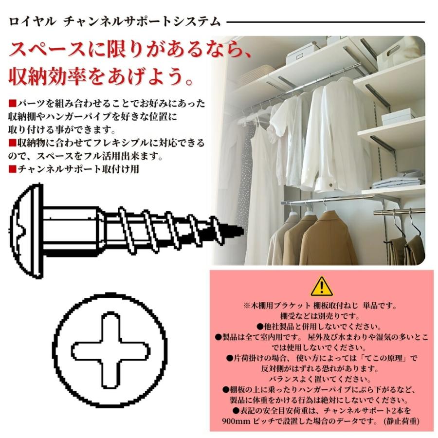 ROYAL ロイヤル 木棚用ブラケット 棚板取付ねじ WT-P 50本入