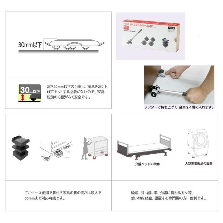 大洋精工 らくらくヘルパー360° BOXタイプ ZP-360 家具移動リフター