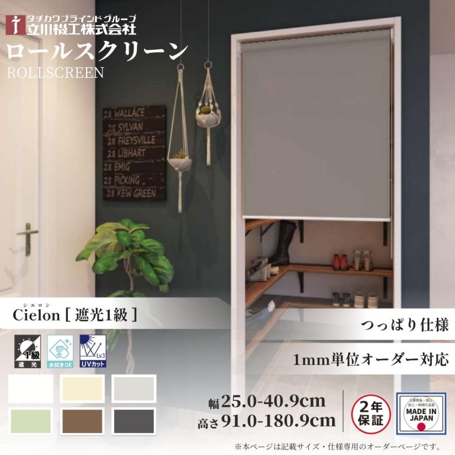 立川機工 ロールスクリーン つっぱりロールスクリーン シエロン 遮光1