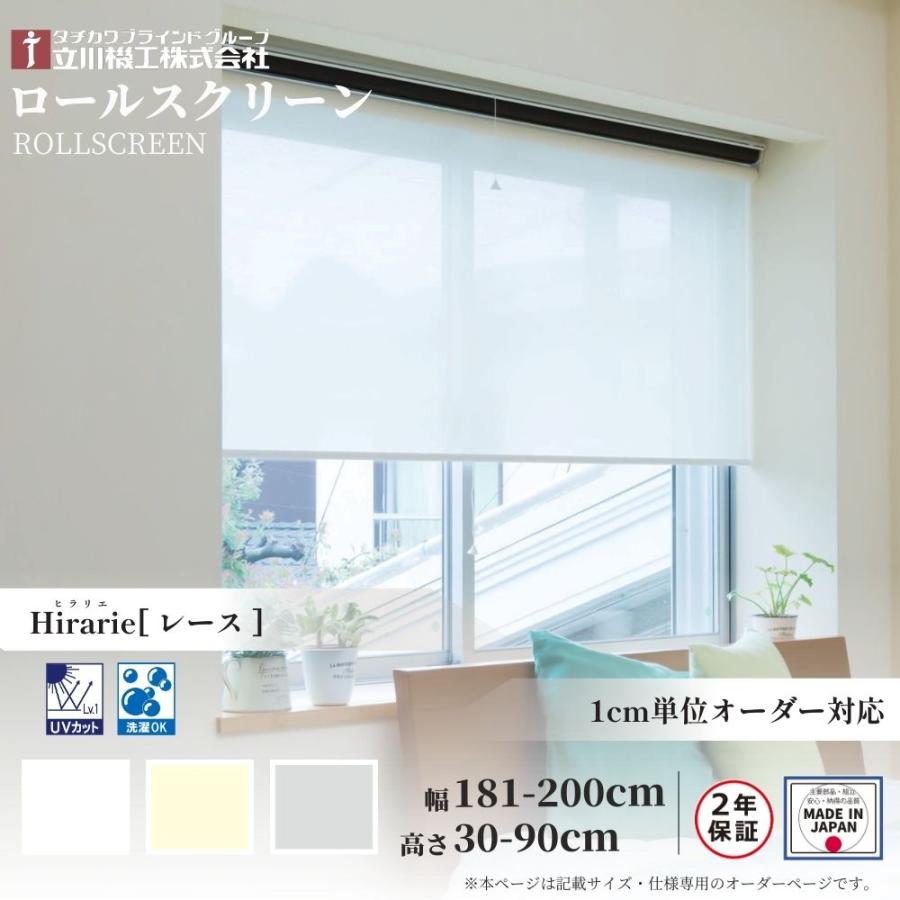 立川機工 ロールスクリーン 標準仕様 ヒラリエ レース 幅181〜200cm×高