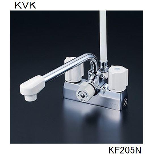 KVK 浴室用 KF205N デッキ形一時止水付2ハンドルシャワー : ジュール 