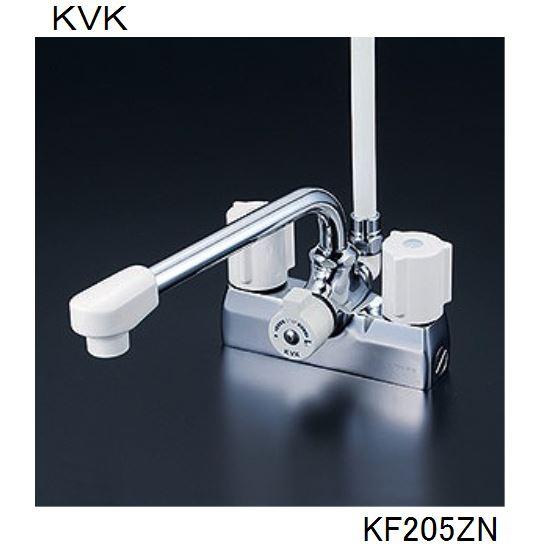 KVK 浴室用 KF205ZN デッキ形一時止水付2ハンドルシャワー : ジュール 