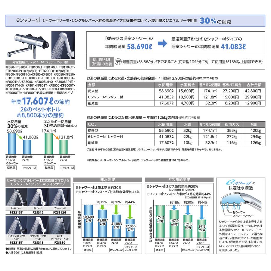 KVK 浴室用 KF800WTR2S2HS 撥水サーモスタット式シャワー 240mmパイプ付 メッキシャワーヘッド付 水栓_3