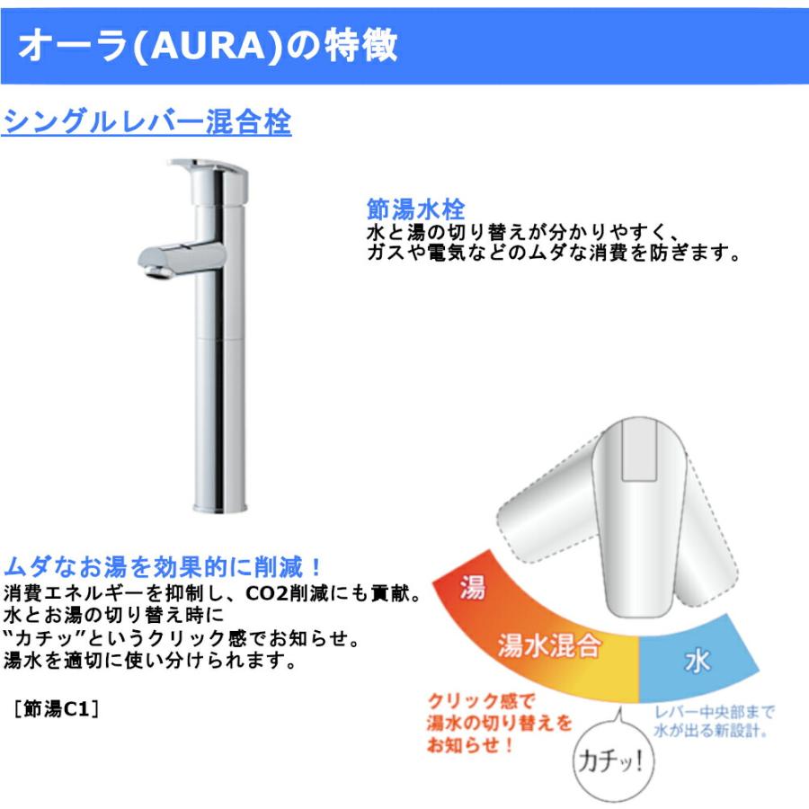 アサヒ衛陶 洗面化粧台 AURA（オーラ）600mm 一面鏡・照明なしセット