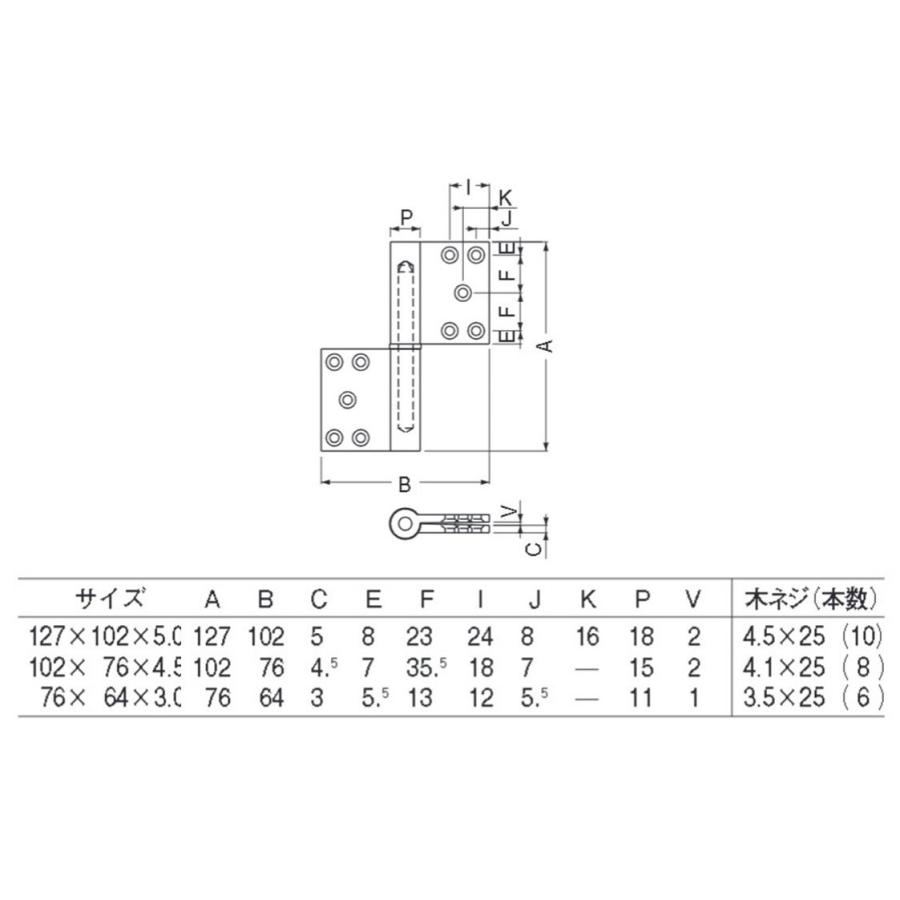 代引不可 旗丁番4 5 6インチ用丁番調整棒 末広金具 2 Bh Fucoa Cl