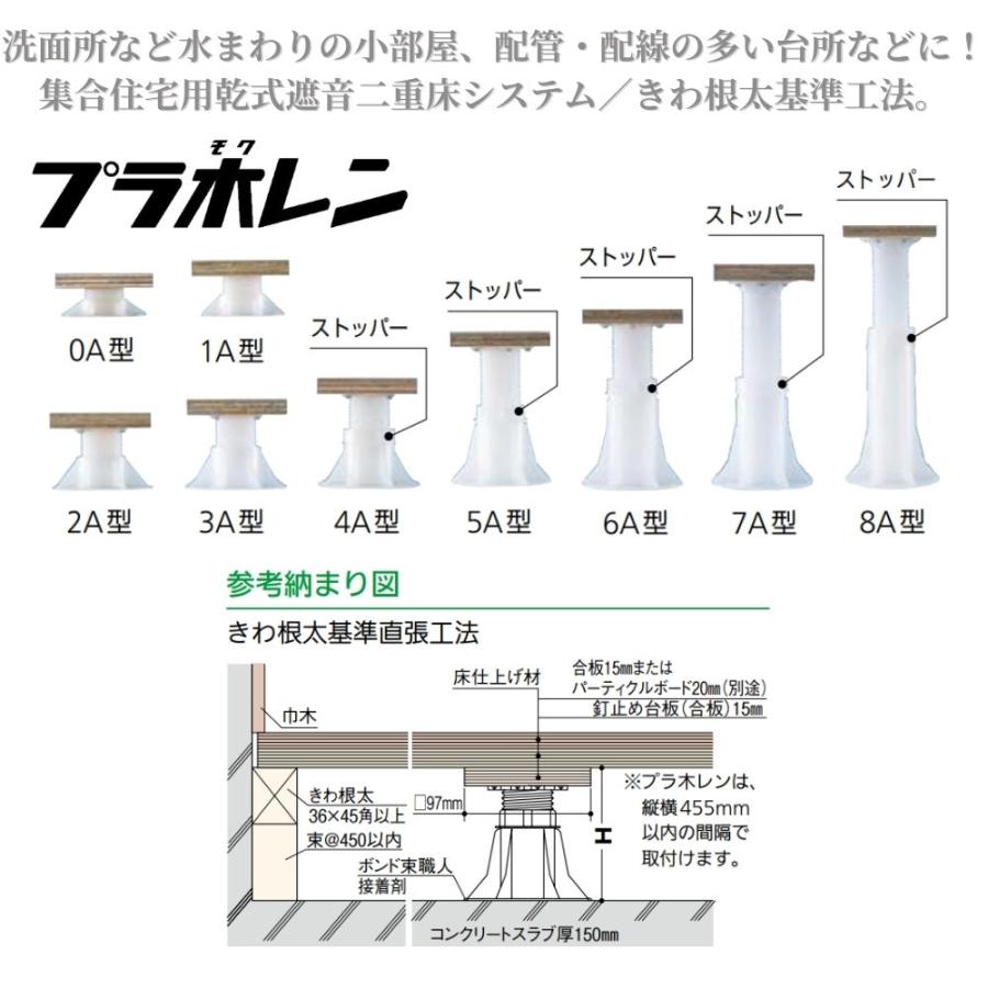 フクビ プラ木レン 床高さ調整 支持脚 全9種 単品 バラ売り 床下 支え