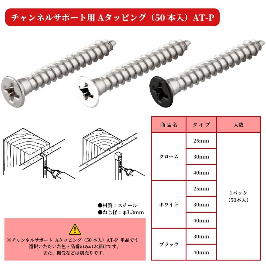 ROYAL ロイヤル チャンネルサポート用 Aタッピング AT-P 50本入 取付