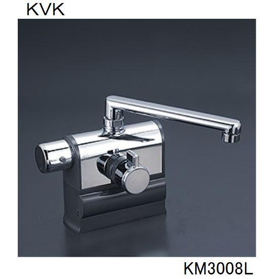 KVK 浴室用 KM3008L デッキ形サーモスタット式混合栓 左ハンドル仕様 
