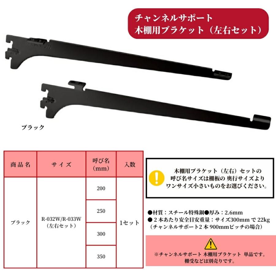 ROYAL チャンネルサポート 収納 ロイヤル 木棚用ブラケット(左右セット