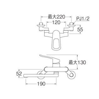 キッチン水栓　一般地用　 三栄水栓製（SANEI）K17CE-13　シングル混合栓｜jousuiki｜02