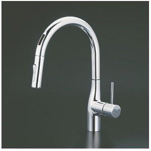 KVK キッチン水栓 一般地用 KVK製（KVK）KM6071DEC シングルシャワー付