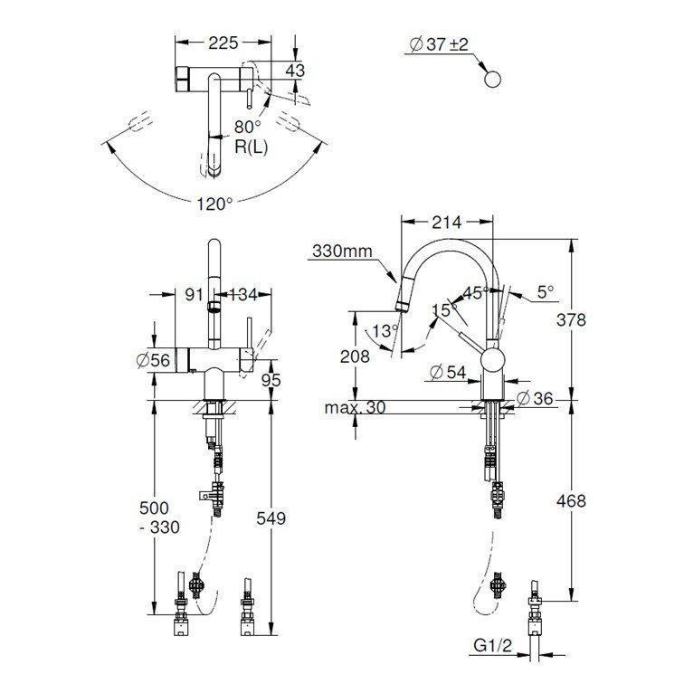 浄水器 寒冷地用 グローエ製（GROHE）JPK61902 ミンタ 浄水器一体型
