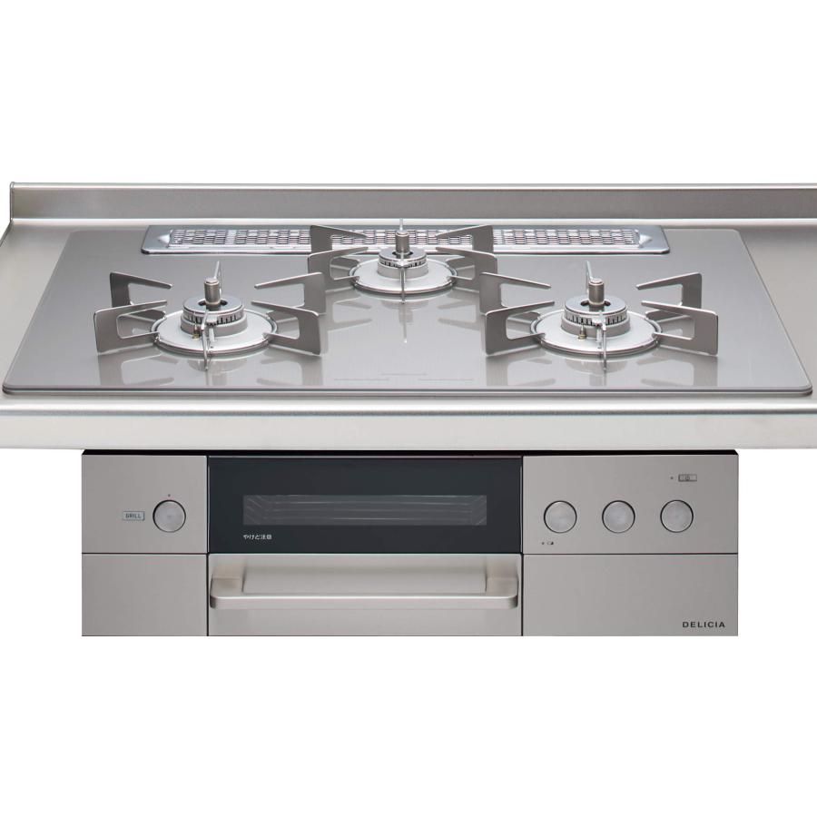 クリナップ ガスコンロ クリナップ ZGGCK7R24VUS-K ガラストップ