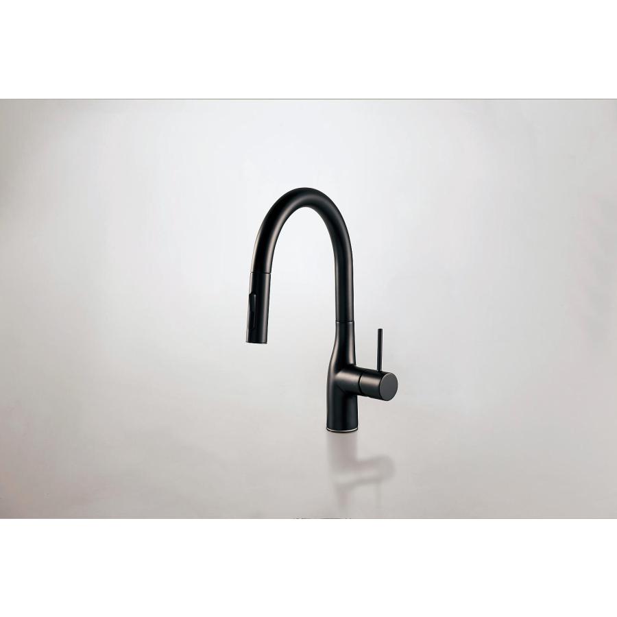 ※値下げ※【新品未使用】KVK ラウンドネック水栓マットブラック Panasonic（パナソニック） キッチン水栓 寒冷地用 KVK製（Panasonic