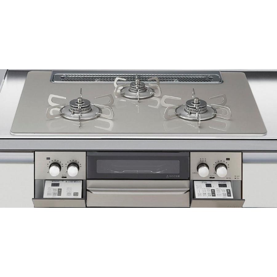 LIXIL（リクシル） ガスコンロ パロマ製（LIXIL） P3735G1W1K 間口75cm