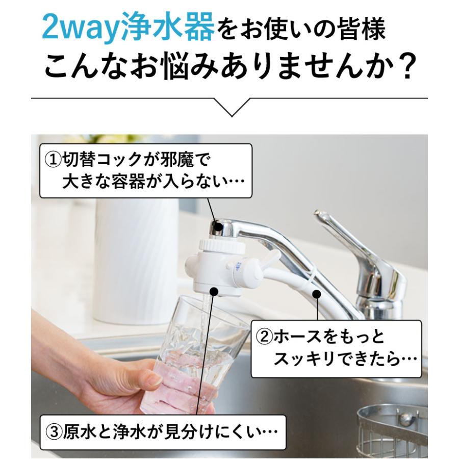 浄水器 部材 部品 1wayチェンジセット 2way 変換キット据 置型 据え置き 汎用品 公式ストア ドリームバンク 正規品 日本製 メーカー直販 /11000003｜jousuikidb｜02